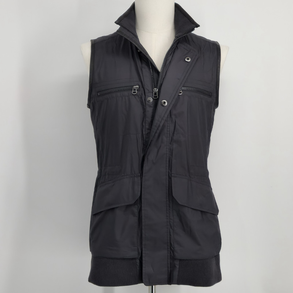 Ralph Lauren Blue Label Quiet Luxury Black Vest Minimalist Comfy Utility Medium - Picture 2 of 11